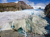 Aerial view of Bernal Glacier, Chile