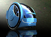 Futuristic autonomous vehicle, illustration