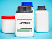 Container of aspartame