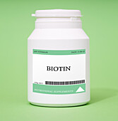 Container of biotin