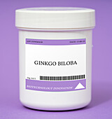 Container of ginkgo biloba