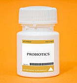 Container of probiotics