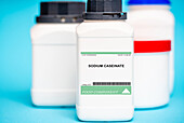 Container of sodium caseinate