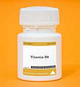 Container of vitamin B6