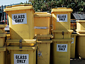 Glass recycling bins
