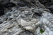 Folds in rock, Llangranog