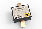 Radioisotope battery, illustration