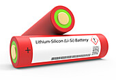 Lithium-silicon battery