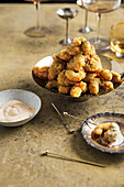 Popcorn shrimps with Cajun mayo