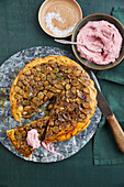 Caramelised onion tarte tatin with shallots