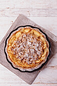 Apple and pear tart with crumble