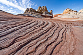 Eroded Navajo sandstone formations in the White Pocket Recreation Area, Vermilion Cliffs National Monument, Arizona.