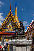 The statue of the Hermit Doctor, Chewaka Komarapach, the patron saint of medicine, Grand Palace, Bangkok, Thailand.