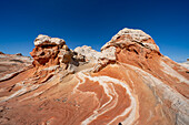 Erodierte Navajo-Sandsteinformationen in der White Pocket Recreation Area, Vermilion Cliffs National Monument, Arizona