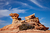 Eroded Navajo sandstone formations in South Coyote Buttes, Vermilion Cliffs National Monument, Arizona.