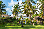 A small hotel at Bahia de Las Galeras on the Samana Peninsula, Dominican Republic.