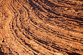 Micro fins in the eroded sandstone in Mystery Valley in the Monument Valley Navajo Tribal Park in Arizona.