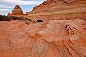 Fragile erodierte Navajo-Sandsteinflossen in den South Coyote Buttes, Vermilion Cliffs National Monument, Arizona