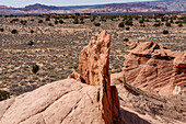 A Navajo sandstone rock fin in the White Pocket Recreation Area, Vermilion Cliffs National Monument, Arizona.