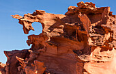 Fragile eroded Aztec sandstone formations in Little Finland, Gold Butte National Monument, Nevada.