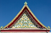 Architectural detail of the Wat Pho, the Temple of the Reclining Buddha in Bangkok, Thailand.