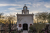 Detail of the mortuary chapel of the Mission San Xavier del Bac, Tucson Arizona.
