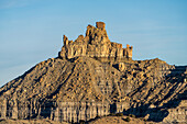 Angel Peak Scenic Area near Bloomfield, New Mexico. The sandstone formation called Angel Peak.