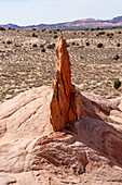 Eine Navajo-Sandstein-Felsflosse in der White Pocket Recreation Area, Vermilion Cliffs National Monument, Arizona