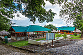 Dining pavilion at the youth camp of The Church of Jesus Christ of Latter-day Saints in Bonao, Dominican Republic.