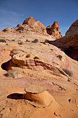 Eroded Navajo sandstone formations in South Coyote Buttes, Vermilion Cliffs National Monument, Arizona.