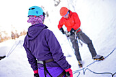 Ice Climbing in Pyha, Lapland, Finland