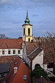 Straßen von Szentendre, einer Stadt am Flussufer im Komitat Pest, Ungarn,