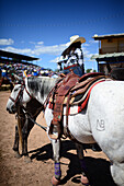 Navajo Nation Fair, eine weltbekannte Veranstaltung, die die Landwirtschaft, die Kunst und das Kunsthandwerk der Navajo vorstellt und durch kulturelle Unterhaltung das Erbe der Navajo fördert und bewahrt. Window Rock, Arizona