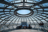Reichstagsgebäude von innen in Berlin Deutschland