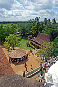 View from the Dagaba at Isurumuniya, Buddhist temple situated near to the Tissa Wewa (Tisa tank), Anuradhapura.