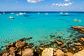 Cala Saona beach in Formentera, Balearic Islands, Spain