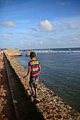 Hundreds of people gather in UNESCO World Heritage, Galle Fort, during Binara Full Moon Poya Day.