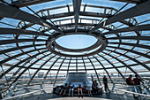 Reichstagsgebäude von innen in Berlin Deutschland