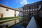 Nasrid Palaces at The Alhambra, palace and fortress complex located in Granada, Andalusia, Spain