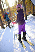 Altai-Skifahren im Skigebiet Pyh? in Lappland, Finnland