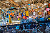 Fischereiausrüstung in Formentera, Spanien