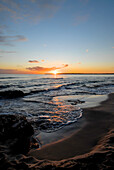 Beautiful sunset at Migjorn beach, Formentera