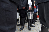 Traditional costumes and folk traditions at Easter Festival in Holl?k?, UNESCO World Heritage-listed village in the Cserh?t Hills of the Northern Uplands, Hungary.