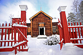 Wildniskirche am Pielpaj?rvi-See, älteste noch in Gebrauch befindliche Kirche der S?mi in der Gemeinde Inari, Lappland, Finnland