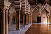 The Aljaferia Palace is a fortified medieval palace built during the second half of the 11th century in the Taifa of Zaragoza in Al-Andalus, present day Zaragoza, Aragon, Spain.