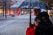 Zaragoza blanketed in snow by storm Juan