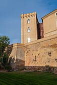 The Aljaferia Palace is a fortified medieval palace built during the second half of the 11th century in the Taifa of Zaragoza in Al-Andalus, present day Zaragoza, Aragon, Spain.