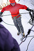 Ice Climbing in Pyha, Lapland, Finland