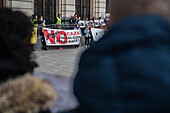 Thousands of people demonstrate in Spain to demand an end to hunting with dogs, Zaragoza, Spain