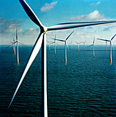 UK, Wales, Powys, Offshore-Windpark